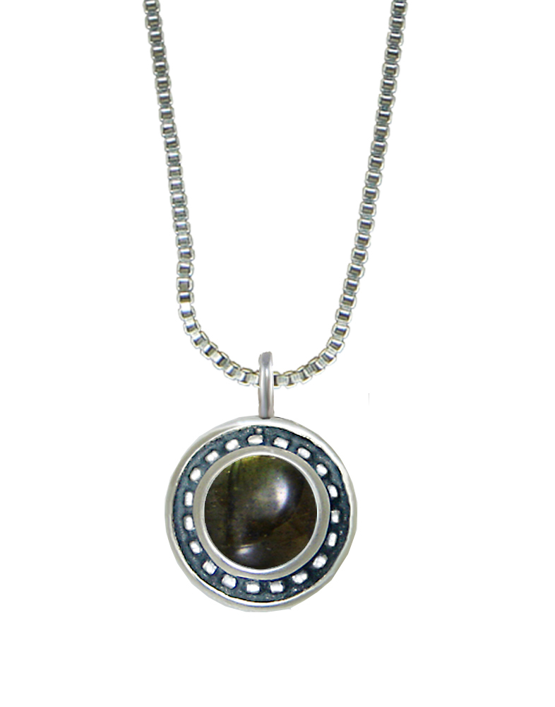Sterling Silver Little Spectrolite Pendant Necklace